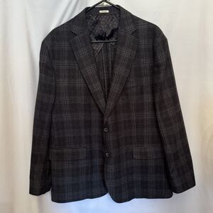 Joseph Abboud Heritage Soft Wool Modern Fit Blazer Plaid 46R Lanificio di Pray